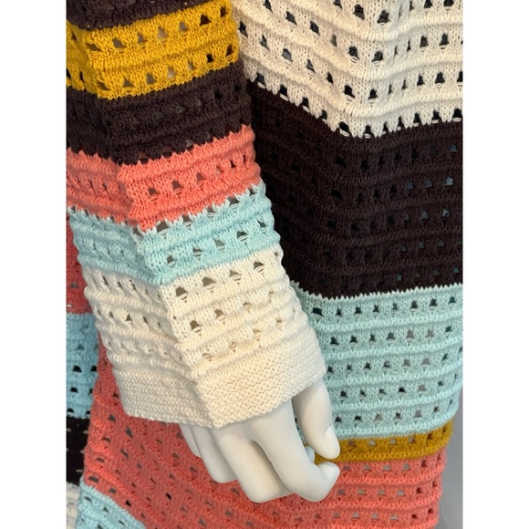 POLAGRAM Color block open front cardi  M L - Picture 5 of 5